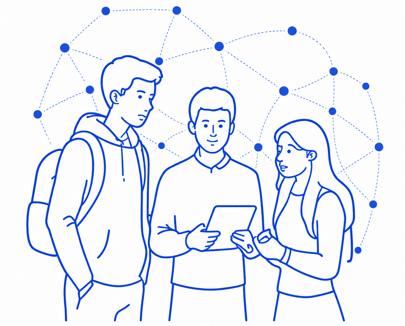 Students connected through AcademIQ