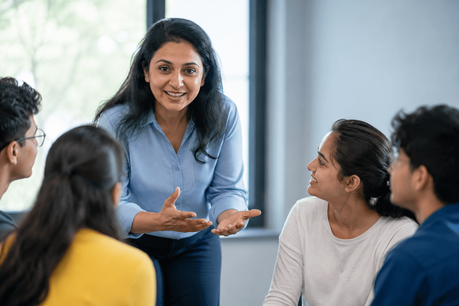 An educator teaching